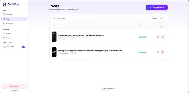 Content Publishing Platform & Live Editor