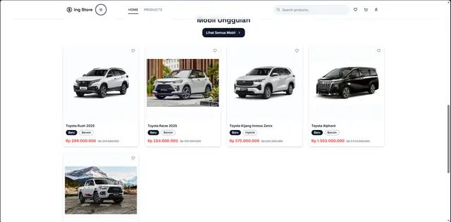 Ingstore - Website Penjual Mobil Berbasis CMS