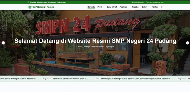 Website SMP Negeri 24 Padang