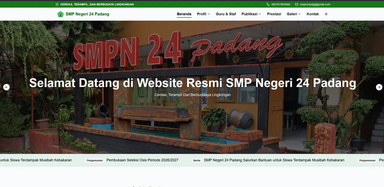 Website SMP Negeri 24 Padang